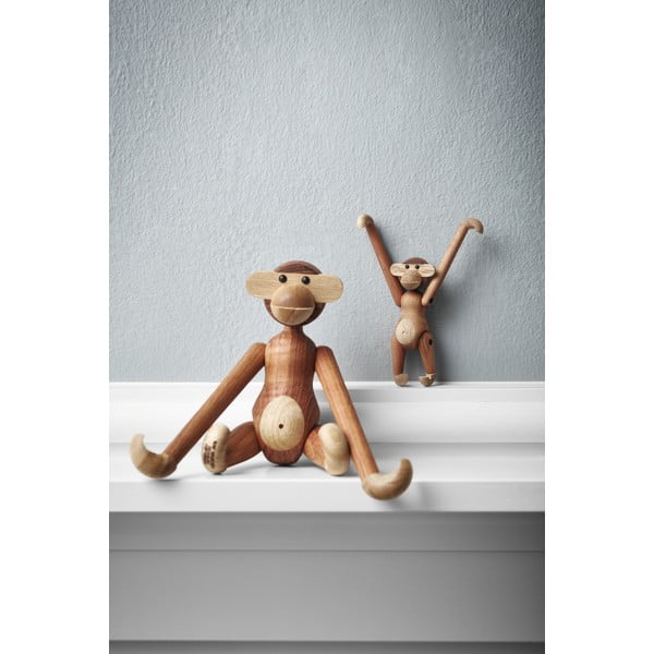 Figurka z litego drewna Kay Bojesen Denmark Monkey Teak-image-1