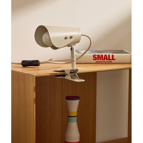 Jasnoszara metalowa lampa stołowa z klipsem (wysokość 16 cm) Jula – Kave Home-image-1