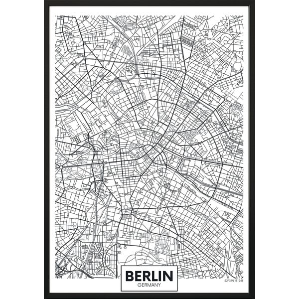 Plakat w ramie MAP/BERLIN, 50x70 cm