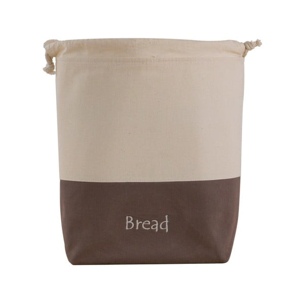 Brązowo-biały bawełniany worek na chleb Furniteam Bread