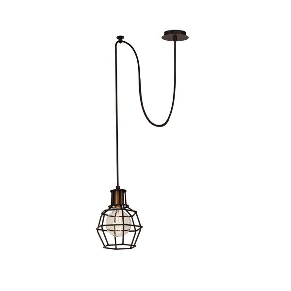Czarna lampa wisząca Forth