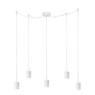 Biała pięcioramienna lampa wisząca Sotto Luce Cero Basic