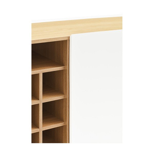 Biała wysoka komoda w dekorze dębu 95x120 cm Arista – Teulat-image-3