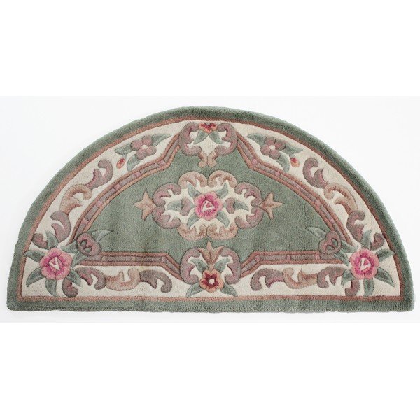 Zielony wełniany dywan Flair Rugs Aubusson, 67x127 cm
