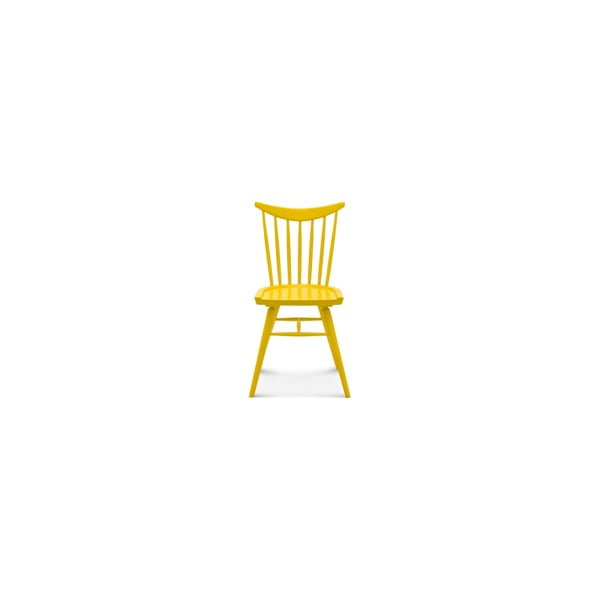 Żółte drewniane krzesło Fameg Anton
