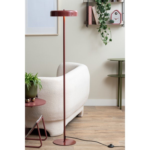 Bordowa lampa stojąca z metalowym kloszem (wysokość 140 cm) Riqueza Palo – Leitmotiv-image-1