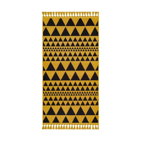 Żółty dywan odpowiedni do prania 160x100 cm − Vitaus