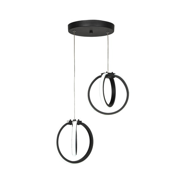 Czarna metalowa lampa wisząca LED ø 20 cm Sezen – Squid Lighting
