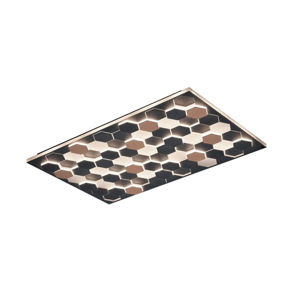 Czarna lampa sufitowa LED ze sterowaniem głosowym/mobilną aplikacją i metalowym kloszem 70x115 cm Cifavo – CINQUE-image-1