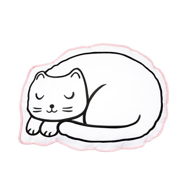 Biała poduszka Sass & Belle Cat Nap Time