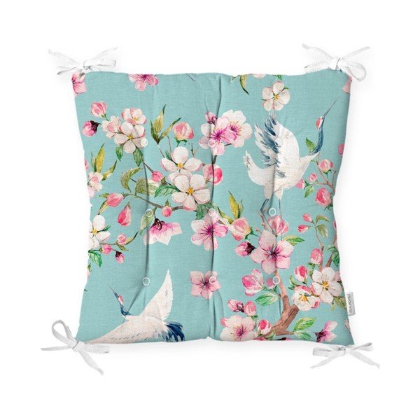 Poduszka na krzesło Minimalist Cushion Covers Flowers and Bird, 40x40 cm