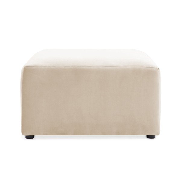 Szarokremowa 2-osobowa sofa modułowa z podnóżkiem Vivonita Velvet Cube-image-1
