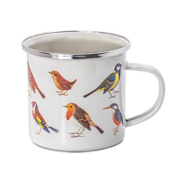 Biało-brązowy kubek 310 ml Vintage Birds – Sass & Belle