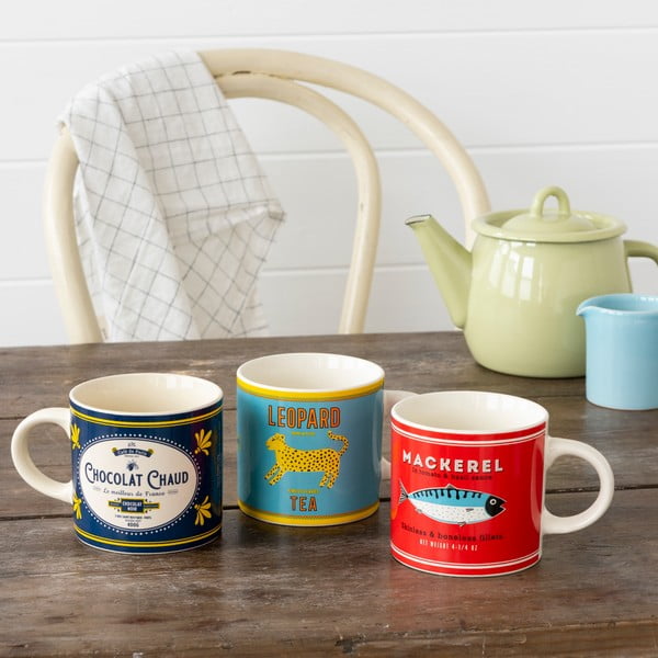 Ciemnoniebiesko-kremowy ceramiczny kubek 350 ml Chocolat Chaud – Rex London-image-3