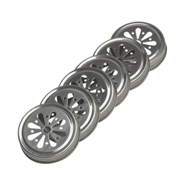 Zestaw 6 dekoracyjnych wieczek na słoiki Kilner-image-2