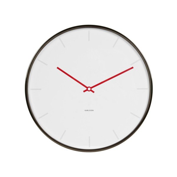Biały zegar Zegar Present Time Thin