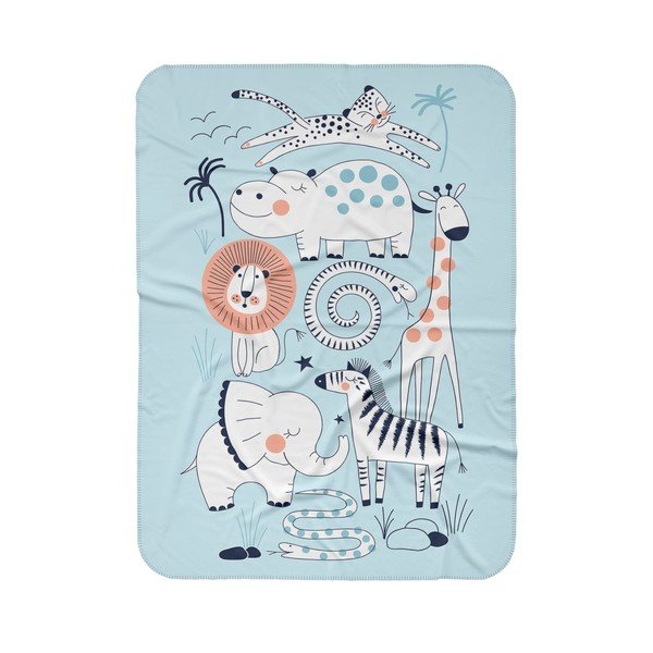 Niebieski koc dziecięcy 85x125 cm – OYO kids