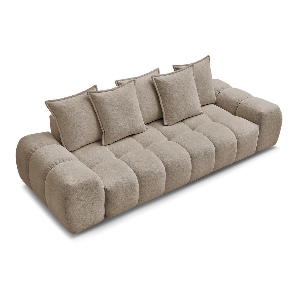 Szarobrązowa sofa z tkaniny szenilowej 278 cm Everest – Bobochic Paris (zdjęcie 11)