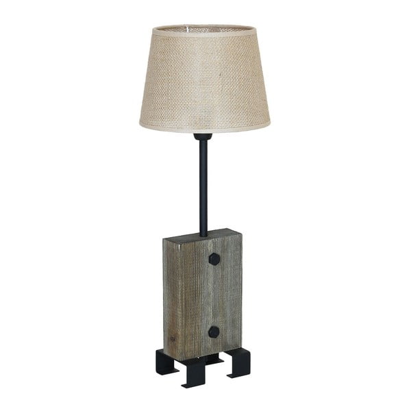 Lampa stołowa z drewnianymi detalami Glimte Thor