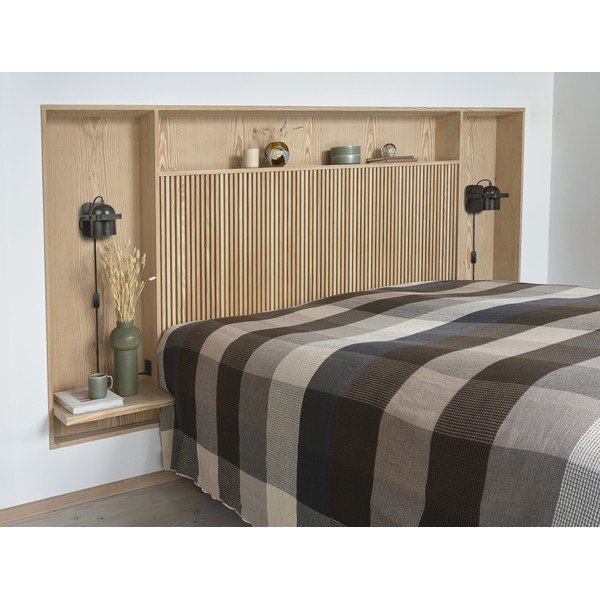 Czarny metalowy kinkiet z elastyczną konstrukcją do kontaktu Nesvik – Villa Collection-image-1