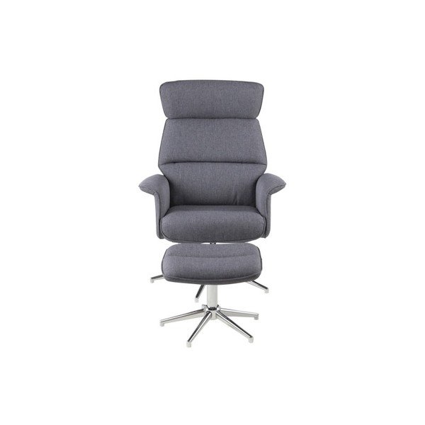 Ciemnoszary regulowany fotel z podnóżkiem Actona Alura-image-2