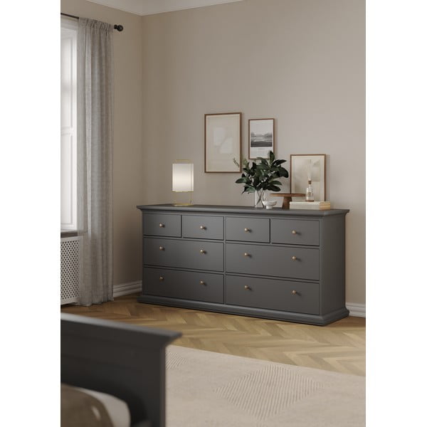 Szara niska komoda 183x87 cm Paris – Tvilum-image-1