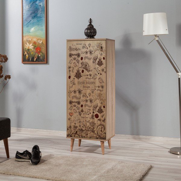 Wysoka szafka na buty Flinta Romance, wys. 128 cm-image-4