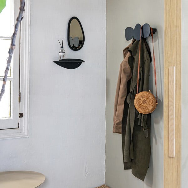 Czarny metalowy wieszak ścienny 35 cm Tumulo – Spinder Design-image-1