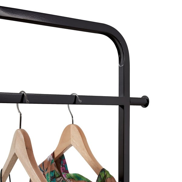 Czarny metalowy stojak na ubrania Kave Home Bently-image-3