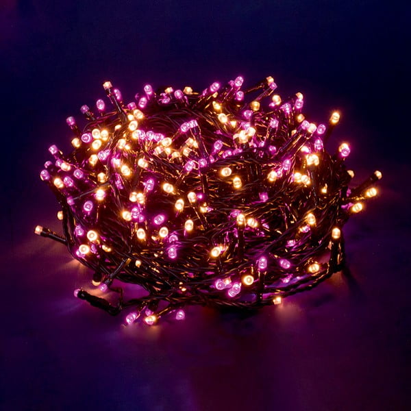 Różowo-beżowa girlanda świetlna LED, 300 lampek – Casa Selección