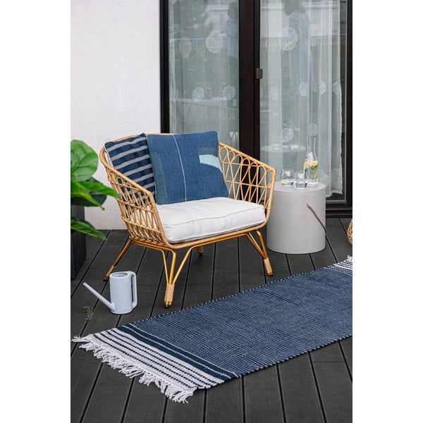 Ciemnoniebieski dwustronny zewnętrzny dywan z tworzywa z recyklingu Green Decore Civil, 120x180 cm-image-4