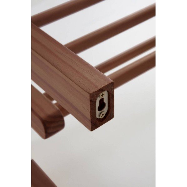 Wieszak z litego drewna sosnowego w ciemnym naturalnym kolorze 70x30 cm Eddison – Jotex-image-3