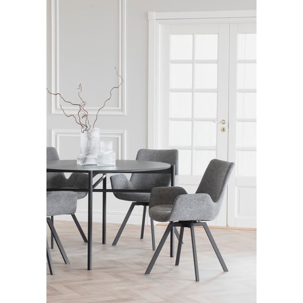 Szare tapicerowane fotele jadalniane zestaw 2 szt. Norwell – Rowico-image-1