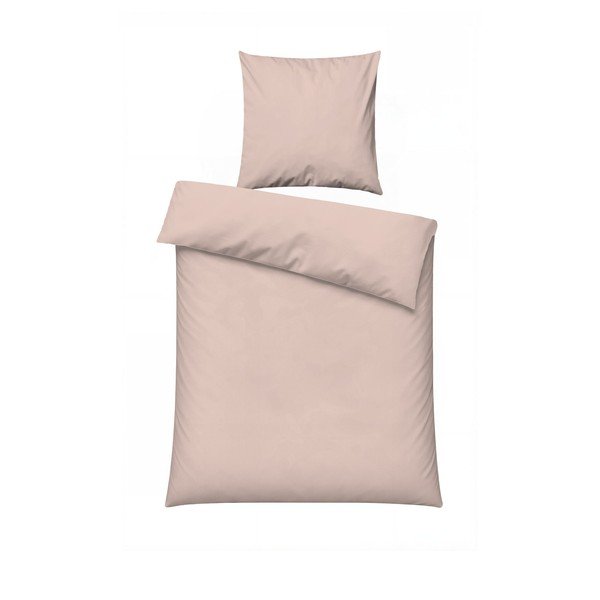 Szaroróżowa pościel jednoosobowa 200x140 cm Plain  – Mijolnir
