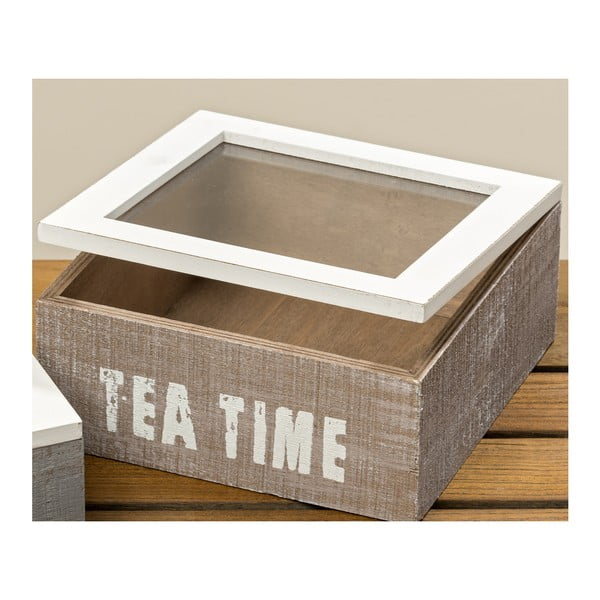 Pudełko na herbatę z sosnowego drewna Boltze Tomson