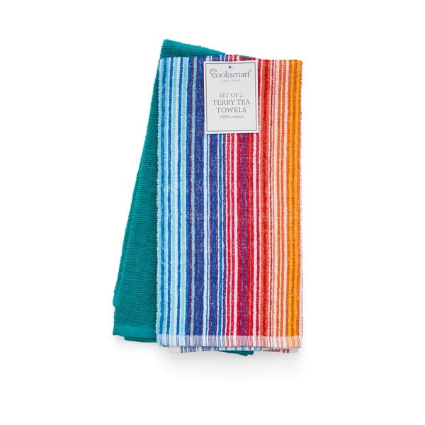 Zestaw 3 bawełnianych ścierek Cooksmart ® Rainbow, 45x65 cm