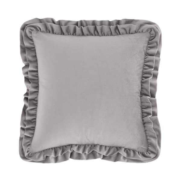 Aksamitna poduszka dekoracyjna 43x43 cm Velvet Double Frill – Catherine Lansfield