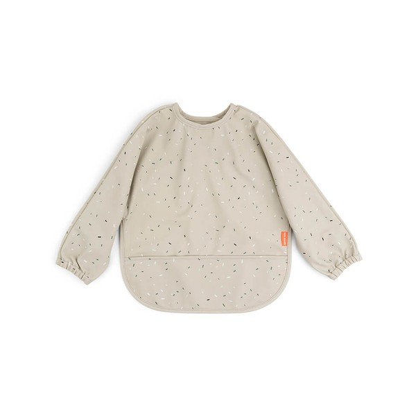 Beżowy śliniaczek z rękawami Happy Dots – Done by Deer