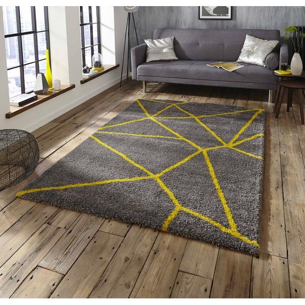 Szaro-żółty dywan Think Rugs Royal Nomadic Grey & Yellow, 120x170 cm-image-1
