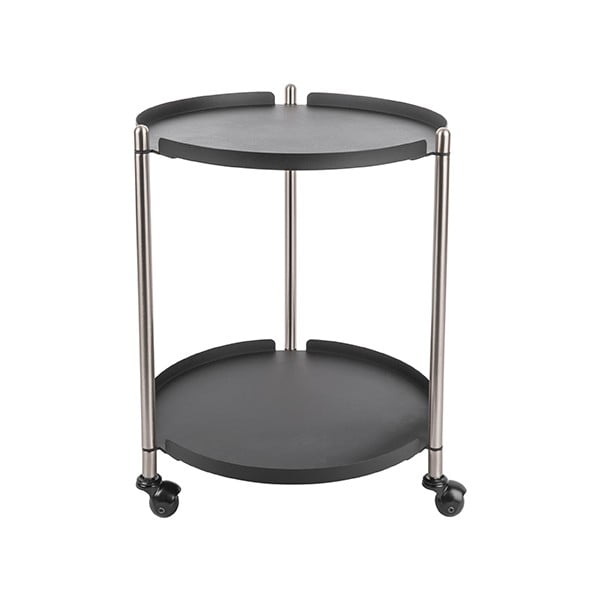 Metalowy stolik w czarno-srebrnym kolorze Leitmotiv Thrill