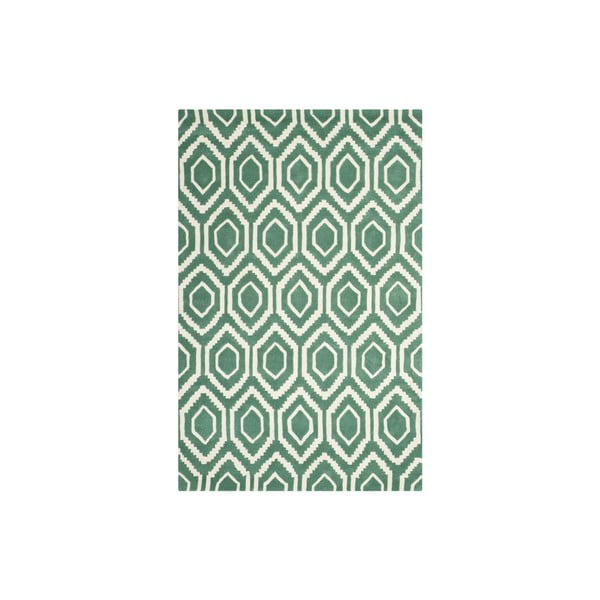 Zielony wełniany dywan Safavieh Essex, 243x152 cm
