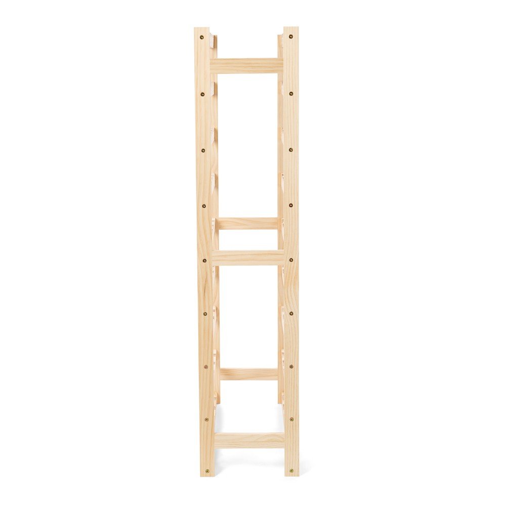 Regał na wino z litego drewna sosnowego w naturalnym kolorze liczba butelek 54 60x121x27 cm Luana – Compactor (zdjęcie 5)