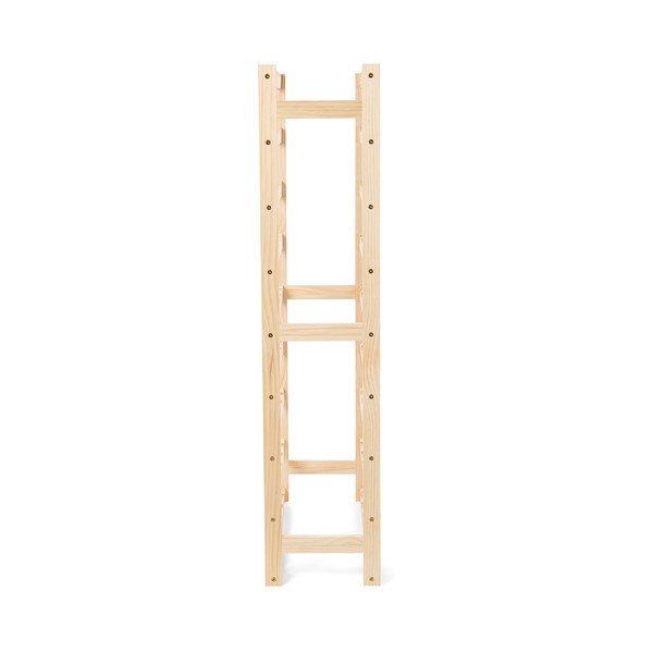 Regał na wino z litego drewna sosnowego w naturalnym kolorze liczba butelek 54 60x121x27 cm Luana – Compactor-image-4