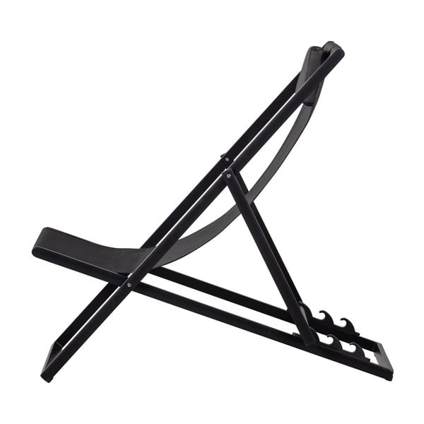 Czarny metalowy leżak ogrodowy składany Esper – Exotan-image-4