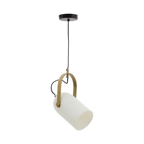 Biała lampa wisząca ze szklanym kloszem ø 14 cm Reisy – Kave Home