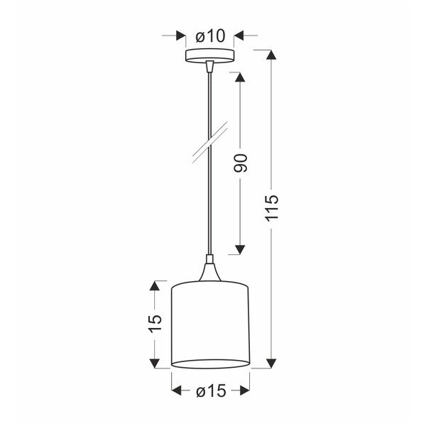 Ciemnozielona lampa wisząca z tekstylnym kloszem ø 15 cm Patti – Candellux Lighting-image-2
