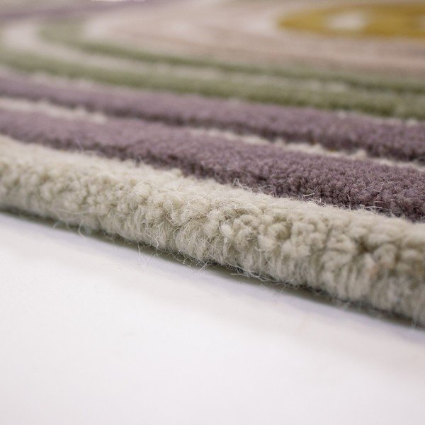 Zielony wełniany dywan tkany ręcznie 140x200 cm Spiral Shaped  – Flair Rugs-image-3