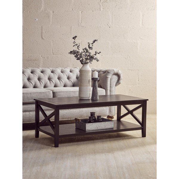 Czarny stolik 60x120 cm Heritage – Premier Housewares-image-1