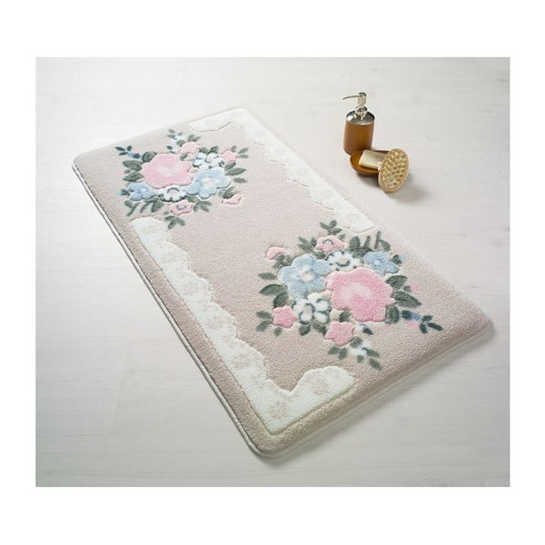Różowy dywanik łazienkowy Confetti Bathmats June, 80x140 cm