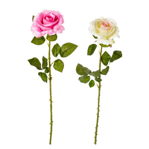 Zestaw 2 sztucznych kwiatów Unimasa Roz